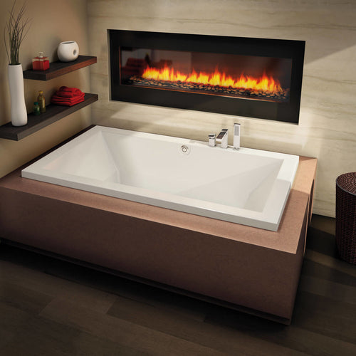 Aiiki 7242 Acrylic Drop-in Center Drain Bathtub in White