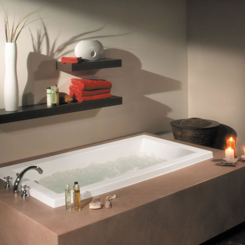 Aiiki 7236 Acrylic Drop-in End Drain Bathtub in White