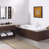 Living 6642 Acrylic Drop-in Center Drain Bathtub in White