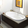 Living 6642 Acrylic Drop-in Center Drain Bathtub in White