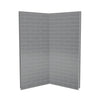 Utile 3636 Composite Direct-to-Stud Two-Piece Corner Shower Wall Kit in Metro Thunder Grey