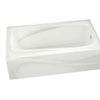 Santorini 60 x 32 Acrylic Alcove Left-Hand Drain Bathtub in White