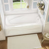 Santorini 60 x 32 Acrylic Alcove Left-Hand Drain Bathtub in White