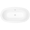 Jazz F 66 x 36 Acrylic Freestanding Center Drain Bathtub in White with White Skirt