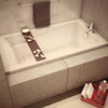 New Town 6032 IF Acrylic Alcove Left-Hand Drain Bathtub in White