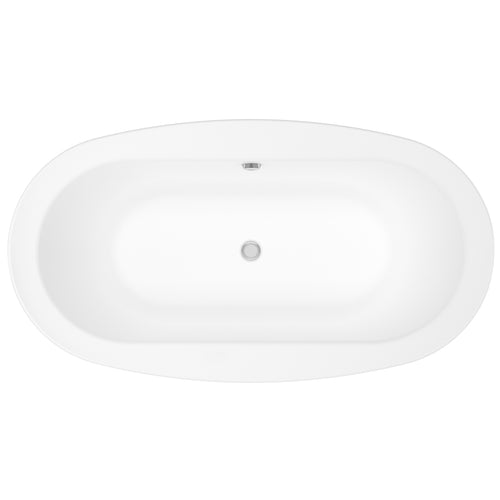 Jazz 66 x 36 Acrylic Drop-in Center Drain Bathtub in White