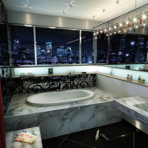 Jazz 66 x 36 Acrylic Drop-in Center Drain Bathtub in White