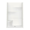 Gallery SH-4834 AcrylX Alcove Center Drain Two-Piece Shower in White