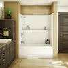 TSEA Plus 60 x 32 AcrylX Alcove Left-Hand Drain One-Piece Tub Shower in White