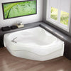 Murmur 6060 Acrylic Corner Center Drain Bathtub in White