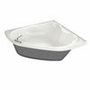 Murmur 6060 Acrylic Corner Center Drain Bathtub in White