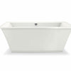 Optik 6636 F Acrylic Freestanding Center Drain Bathtub in White with White Skirt