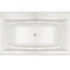 Optik 6636 F Acrylic Freestanding Center Drain Bathtub in White with White Skirt