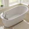 Sax 6032 AcrylX Freestanding End Drain Bathtub in White with White Skirt
