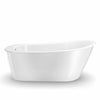 Sax 6032 AcrylX Freestanding End Drain Bathtub in White with White Skirt