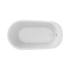 Sax 6032 AcrylX Freestanding End Drain Bathtub in White with White Skirt