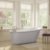Sax 6032 AcrylX Freestanding End Drain Bathtub in White with White Skirt