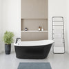 Sax 6032 AcrylX Freestanding End Drain Bathtub in White with White Skirt