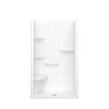 Camelia SH-4834 Acrylic Alcove Center Drain One-Piece Shower in White
