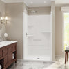 Camelia SH-4834 Acrylic Alcove Center Drain Two-Piece Shower in White
