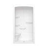 Camelia SHR-4834 Acrylic Alcove Center Drain One-Piece Shower in White