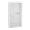 Camelia SHR-4834 Acrylic Alcove Center Drain One-Piece Shower in White