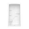 Camelia SHR-4834 Acrylic Alcove Center Drain One-Piece Shower in White