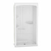Camelia SHR-4834 Acrylic Alcove Center Drain Three-Piece Shower in White