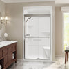 Camelia SHR-4834 Acrylic Alcove Center Drain Three-Piece Shower in White