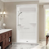 Camelia SHR-4834 Acrylic Alcove Center Drain Three-Piece Shower in White