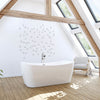 Villi 65 x 32 Acrylic Freestanding Center Drain Bathtub in White with White Skirt