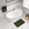Emica 5832 AcrylX Freestanding Center Drain Bathtub in White with White Skirt