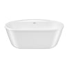 Emica 5832 AcrylX Freestanding Center Drain Bathtub in White with White Skirt