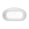 Emica 5832 AcrylX Freestanding Center Drain Bathtub in White with White Skirt