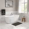 Emica 5832 AcrylX Freestanding Center Drain Bathtub in White with White Skirt