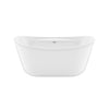 Suna 58 x 32 AcrylX Freestanding Center Drain Bathtub in White with White Skirt