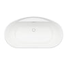 Suna 58 x 32 AcrylX Freestanding Center Drain Bathtub in White with White Skirt