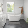 Suna 58 x 32 AcrylX Freestanding Center Drain Bathtub in White with White Skirt