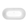 Griffin 5829 AcrylX Freestanding Center Drain Bathtub in White with White Skirt