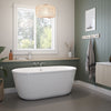 Griffin 5829 AcrylX Freestanding Center Drain Bathtub in White with White Skirt