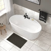 Eldora 6434 AcrylX Freestanding Center Drain Bathtub in White with White Skirt
