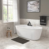 Eldora 6434 AcrylX Freestanding Center Drain Bathtub in White with White Skirt
