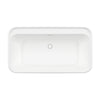 Pocono 58 x 32 AcrylX Freestanding Center Drain Bathtub in White with White Skirt