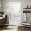 ALLIA SHR-4834 Acrylic Alcove Center Drain Three-Piece Shower in White