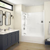 Allia Access TS-6032 Acrylic Alcove Left-Hand Drain One-Piece Tub Shower in White
