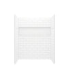 NexTile 6032 Direct-to-Stud Four-Piece Alcove Shower Wall Kit in White