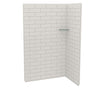 Utile 4832 Composite Direct-to-Stud Two-Piece Corner Shower Wall Kit in Metro Origin Arctik
