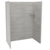 Utile 6036 Composite Direct-to-Stud Three-Piece Alcove Shower Wall Kit in Metro Tux