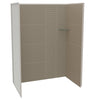 Utile 6036 Composite Direct-to-Stud Three-Piece Alcove Shower Wall Kit in Metro Tux