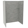 Utile 6036 Composite Direct-to-Stud Three-Piece Alcove Shower Wall Kit in Metro Tux